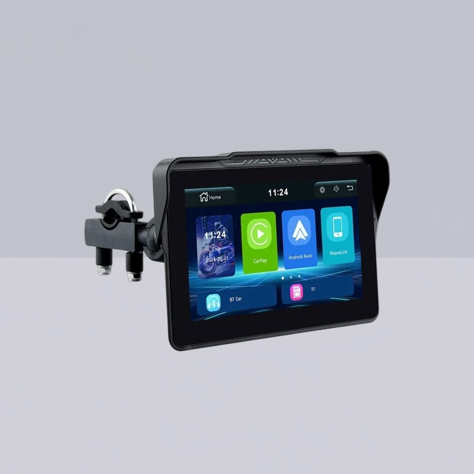 7 inch Motorcycle Android Auto Wireless IPS Touch Screen Carplay + Camera +TPMv6