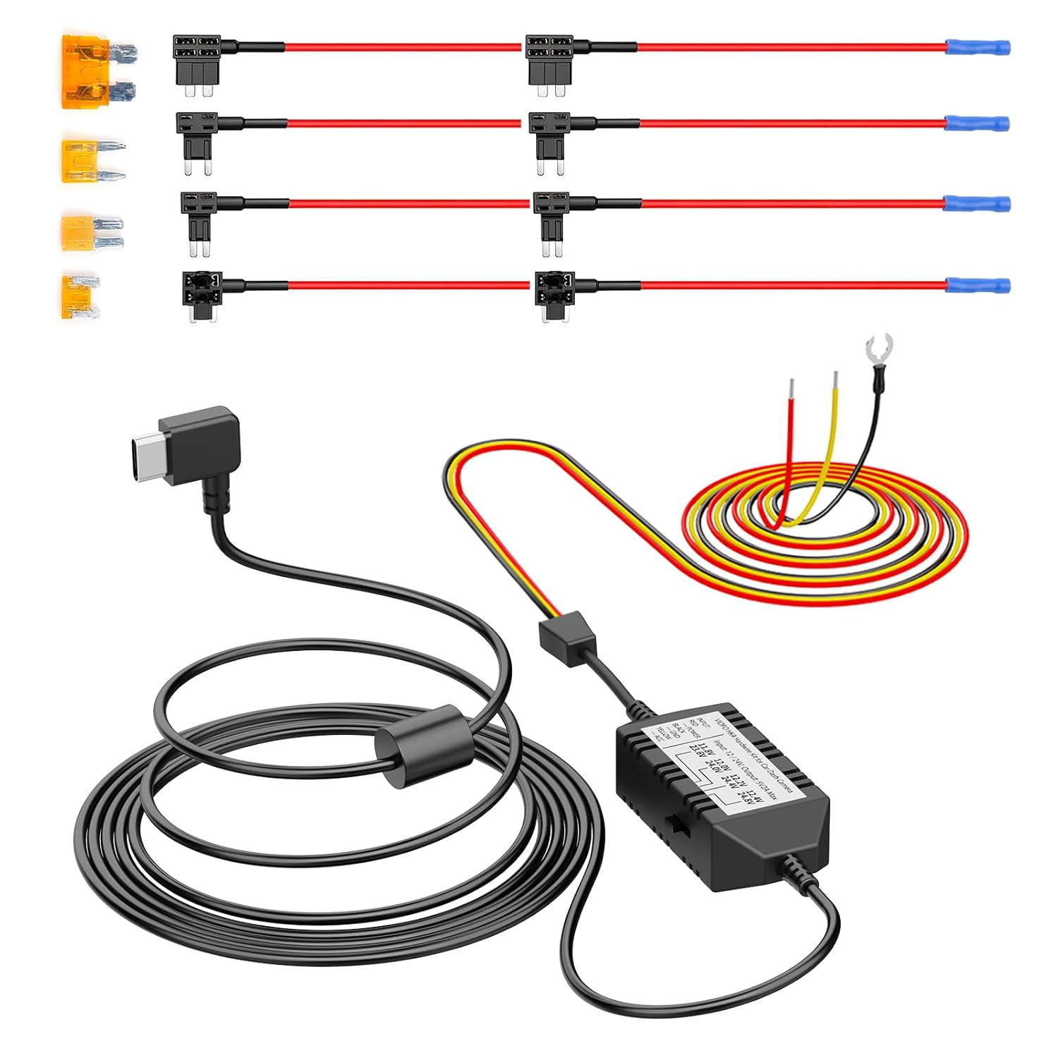 8Pcs Hardwire Kit Circuit Fuse Tap Type-C Port for A329 A229 A119Mini2 A139Pro W