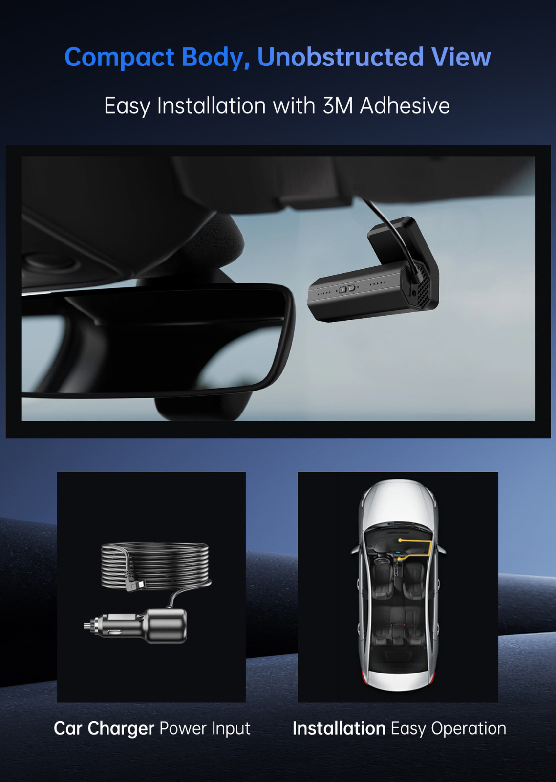 140 ° Car WIFI Dash Cam Video Recorder Camcorder Night Vision Loop Recording