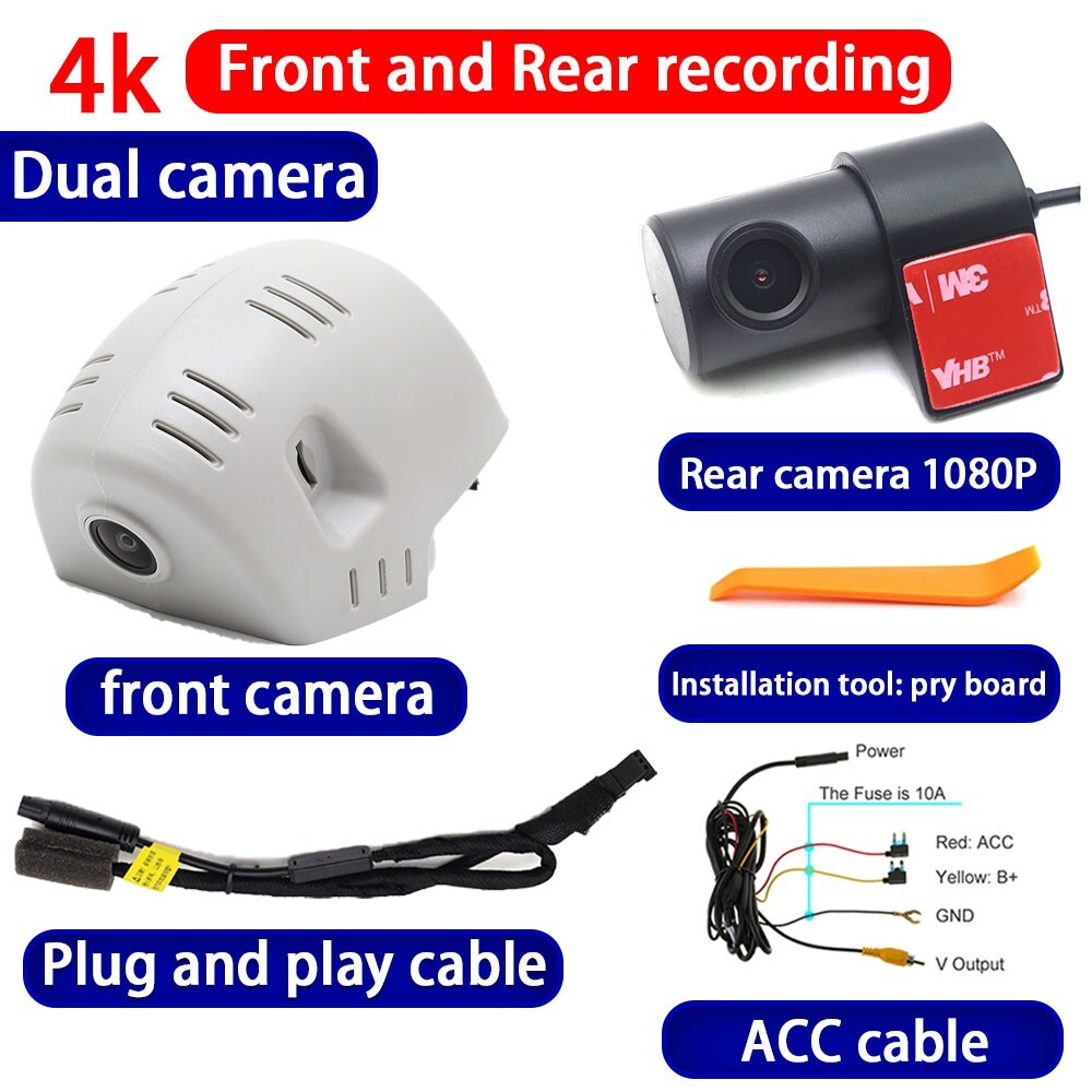 Plug and Play 4K Wifi DVR Dash Cam Camera for Skoda Octavia 4 Mk4 NX 2019-2025