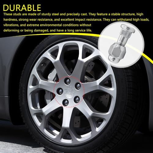 4PCS M12x1.5 Wheel Lug Stud Nut Set, Lug Nuts, Car Accessories Front Rear Left
