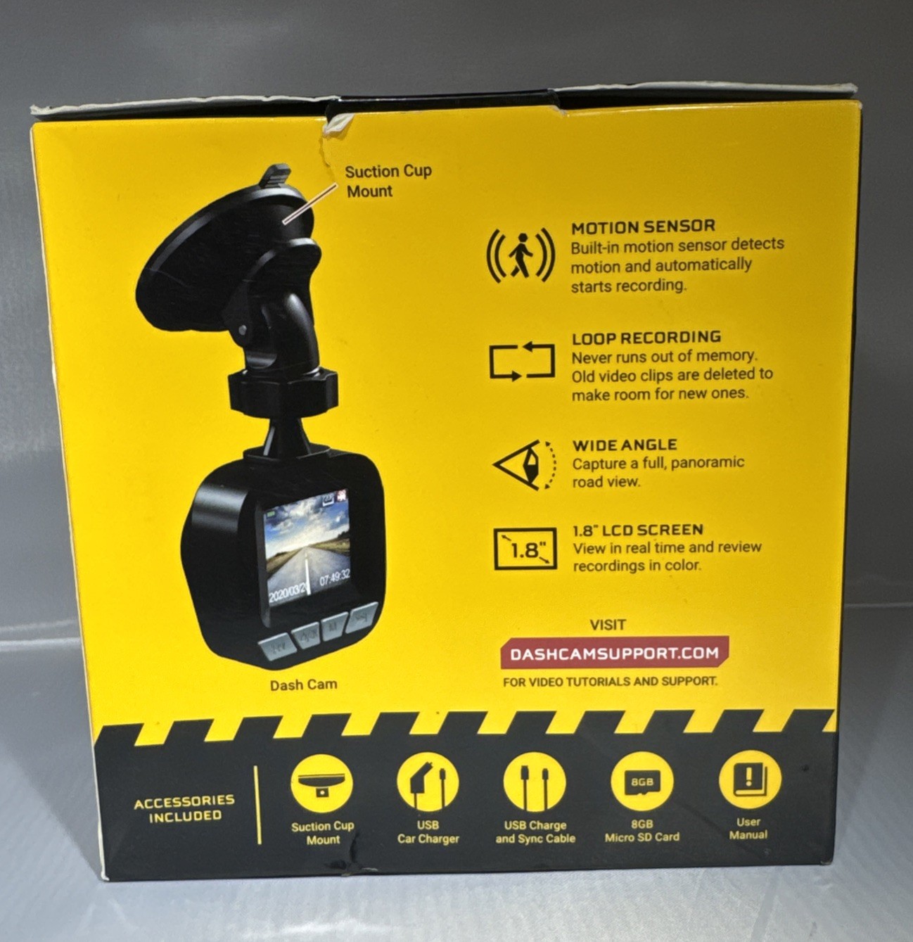 Pilot Dash Cam 720P HD Resolution with 8GB SD Card Your On Board Witness
