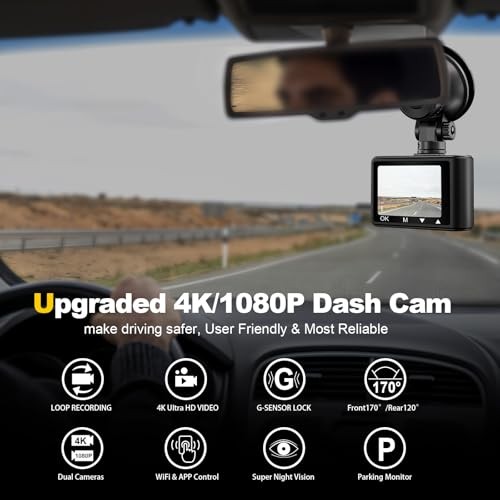 NEZION DASH CAMERA, 4K/1080P DASH CAMERA FRONT AND REAR – Scratch & Dent