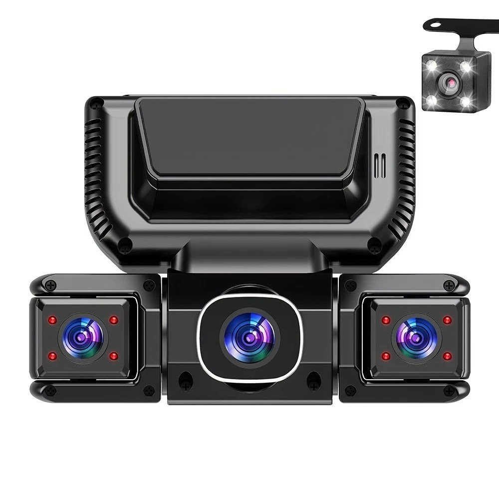 Dashcam Front and Rear Camera System,Rechargeable 360 1080P Dash Cam