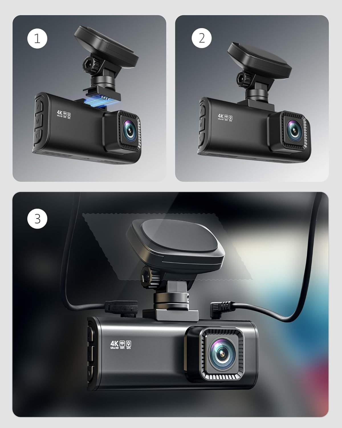 180 Rotatable Adhesive Mount F7N Series / F17 Dash Cam Easy Installation Pads