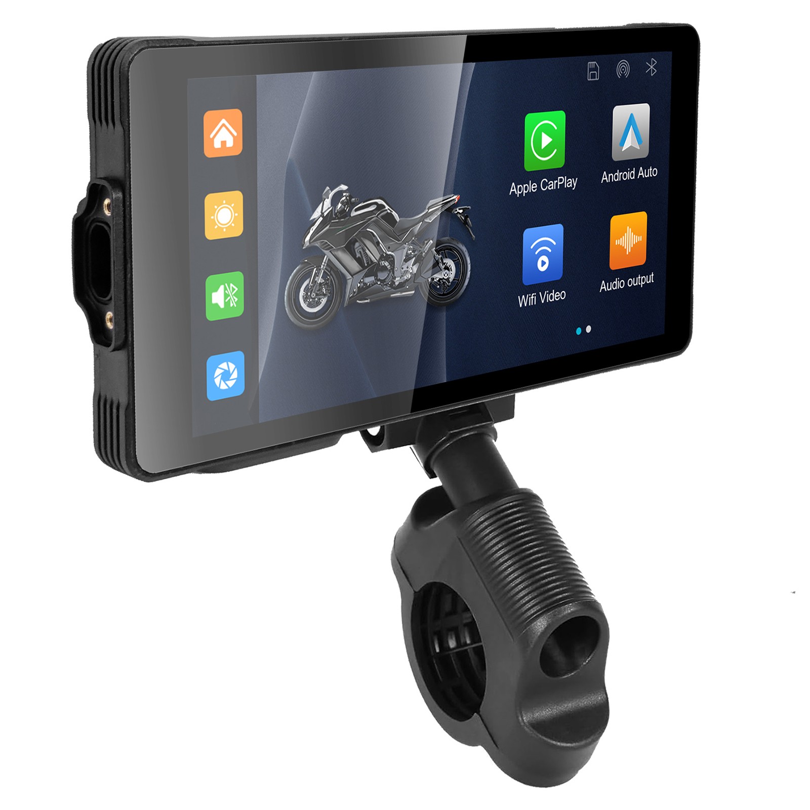 5.5″ Motorcycle Carplay Android Screen Motorcycle Dash Cam TPMS Bluetooth IP67
