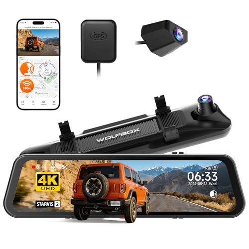 G900 PRO-N Mirror Dash Cam with 8MP STARVIS 2 IMX678, 12″ G900 PRO-No SD Card