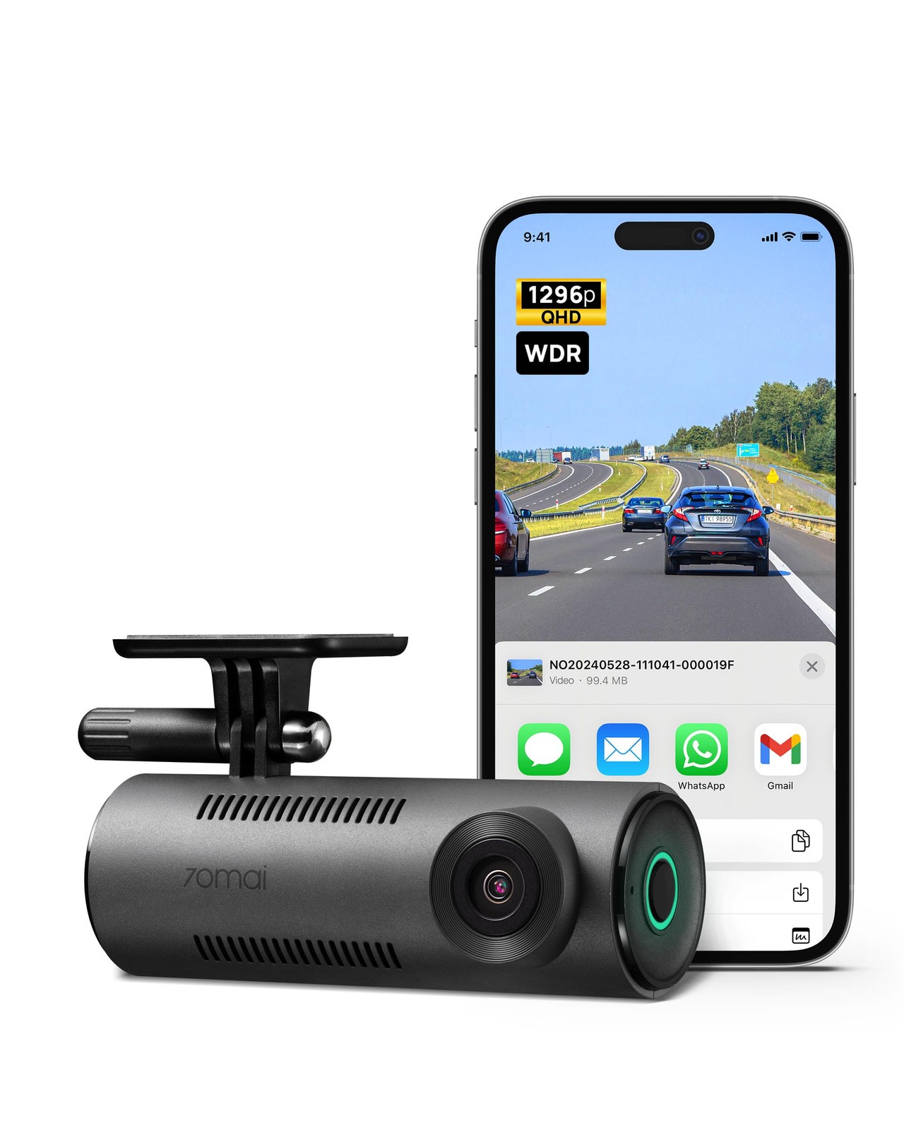Dash Cam M310, Dash Camera for Cars 1296P QHD, Smart Dash Cam Front Built in …