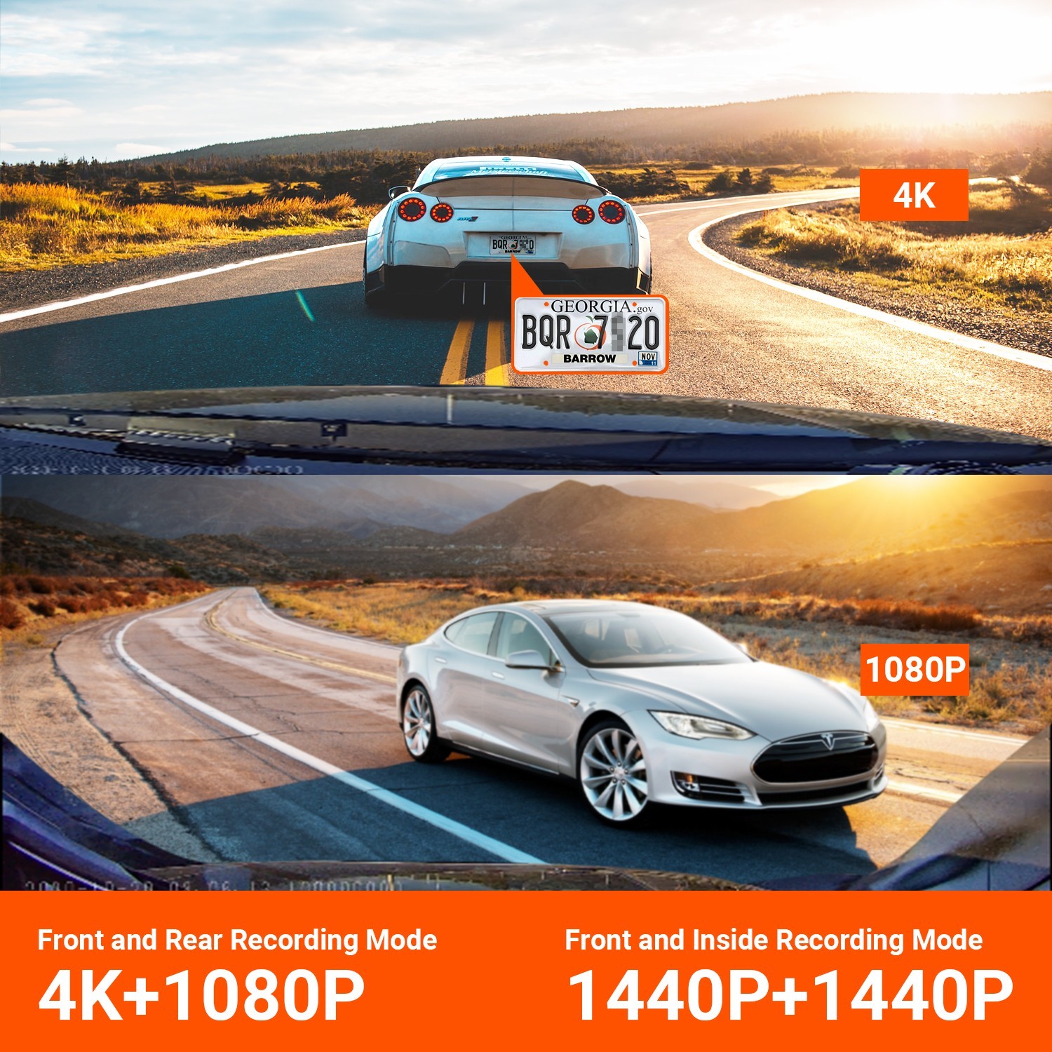 VANTRUE N4 4K 3 Channel Dash Cam Front Inside Rear Car Dash Camera Night Vision