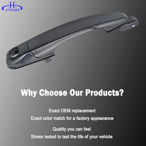 Set of 4 Exterior Door Handles Compatible with Hyundai Tucson 2005 2006 2007