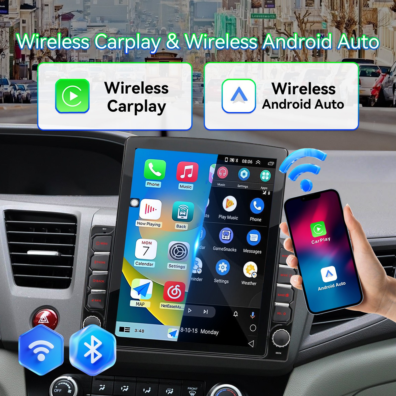 Car Stereo Radio Compatible with Honda Civic 2012 2013 2014 2015,Android 15 H…