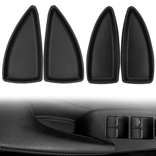 4pcs/Set Door Switch Bezel Cap Replacement Left/Right Front/Rear Plastic Bolt