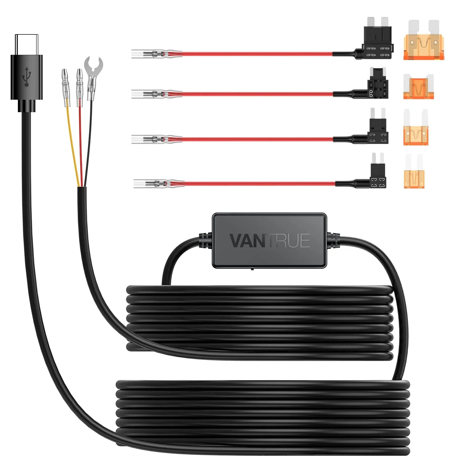 Vantrue Safe, Intelligent, An Advanced 11.5ft USB-C ACC Hardwire Kit