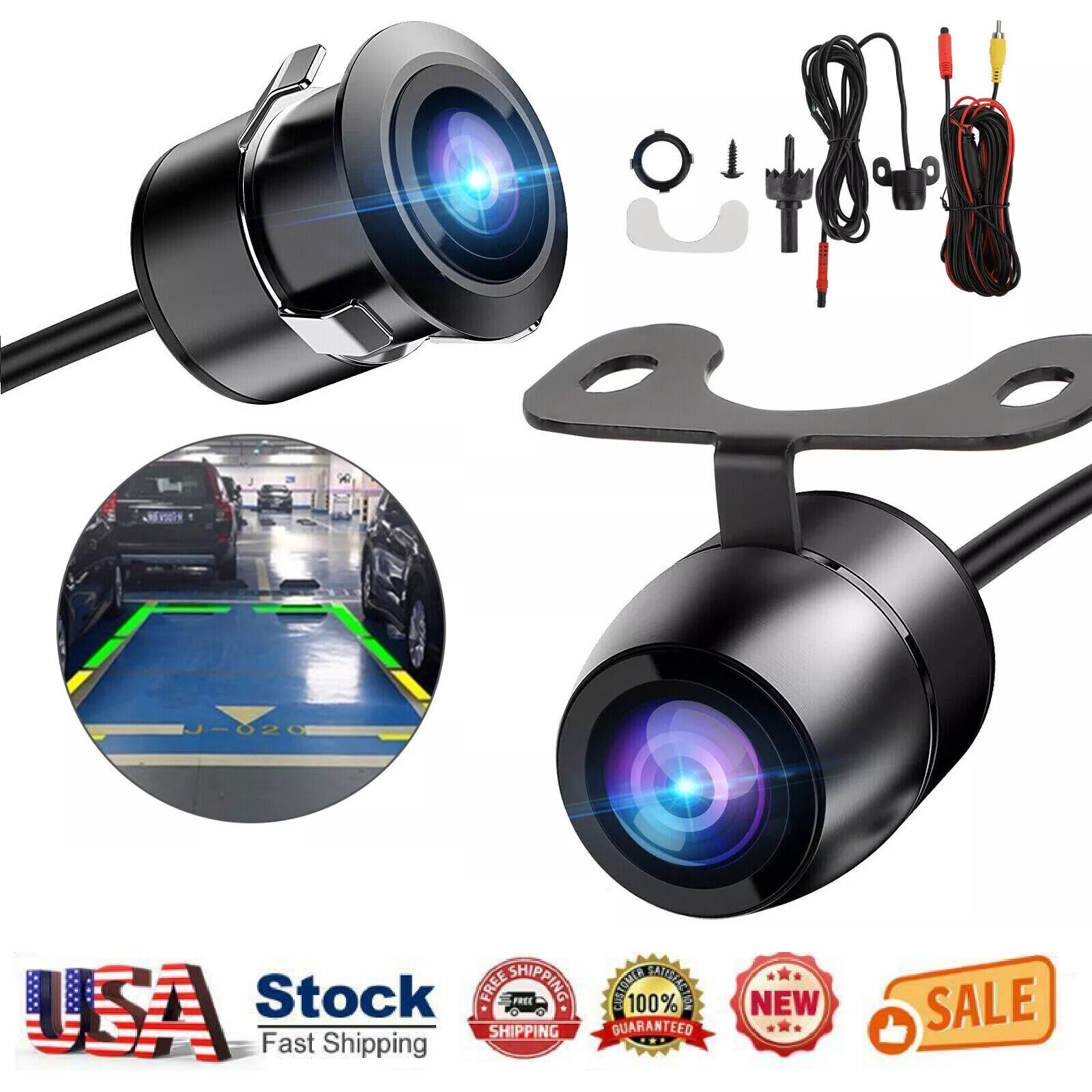 170° CMOS Car Front/Side/Rear View Reverse Backup Night Vision Parking Camera HD