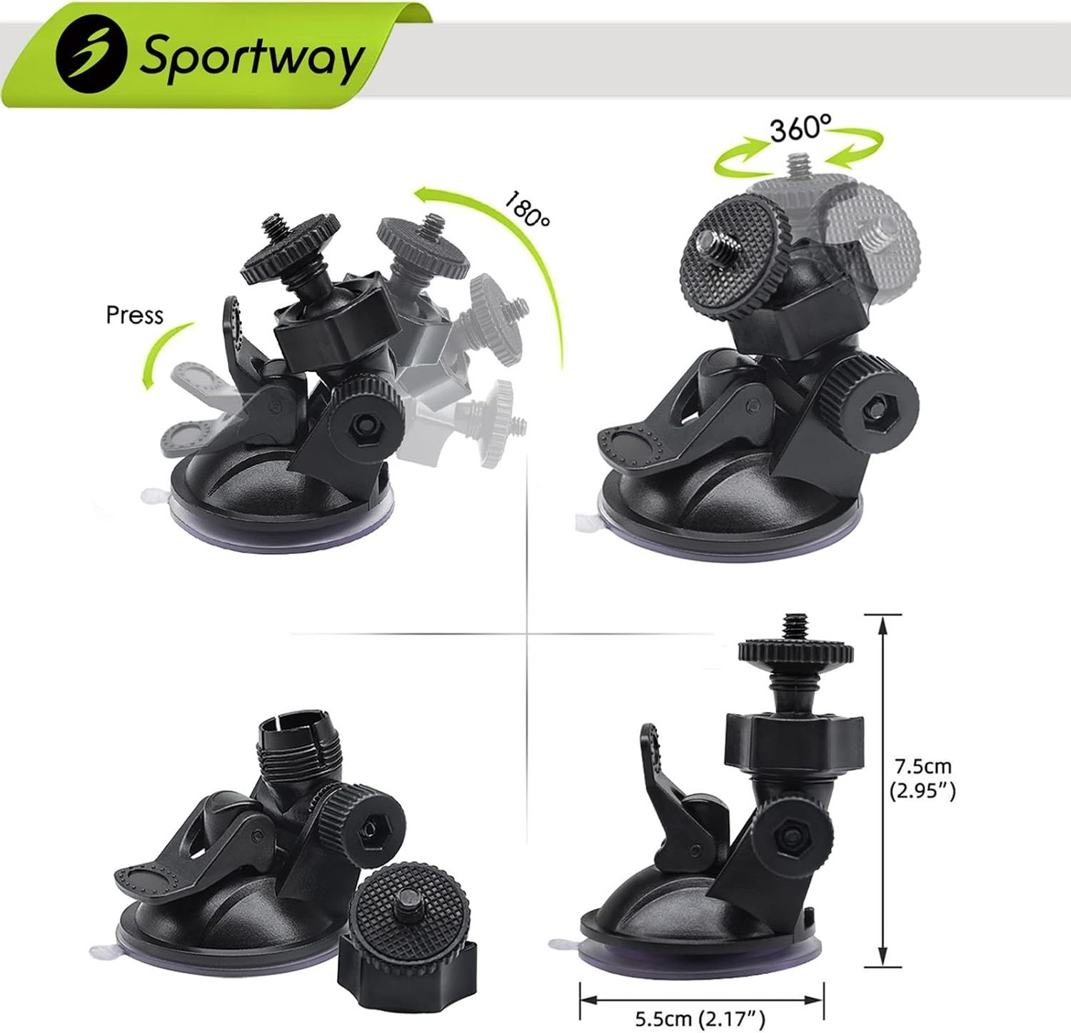 Universal S30 Dash Cam Suction Mount – Easy Installation & 5kg Capacity