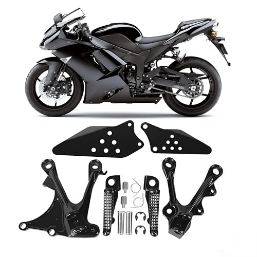 Motorcycle Front Rear Passenger Foot Pegs Bracket for Kawasaki Ninja ZX6R 2005
