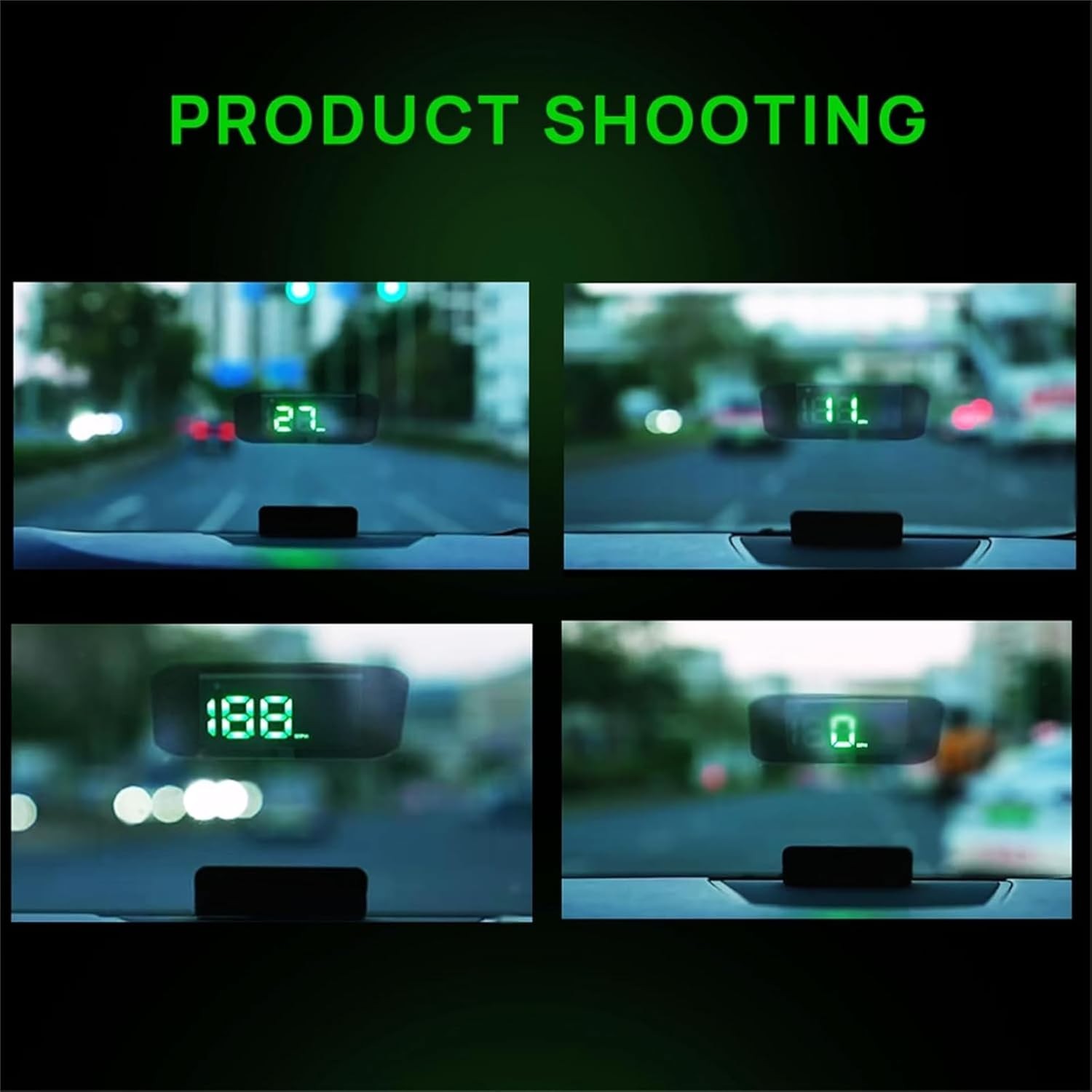 HUD Coche Digital GPS Velocimetro Display Pantalla Grande Brillo Auto USB Plug
