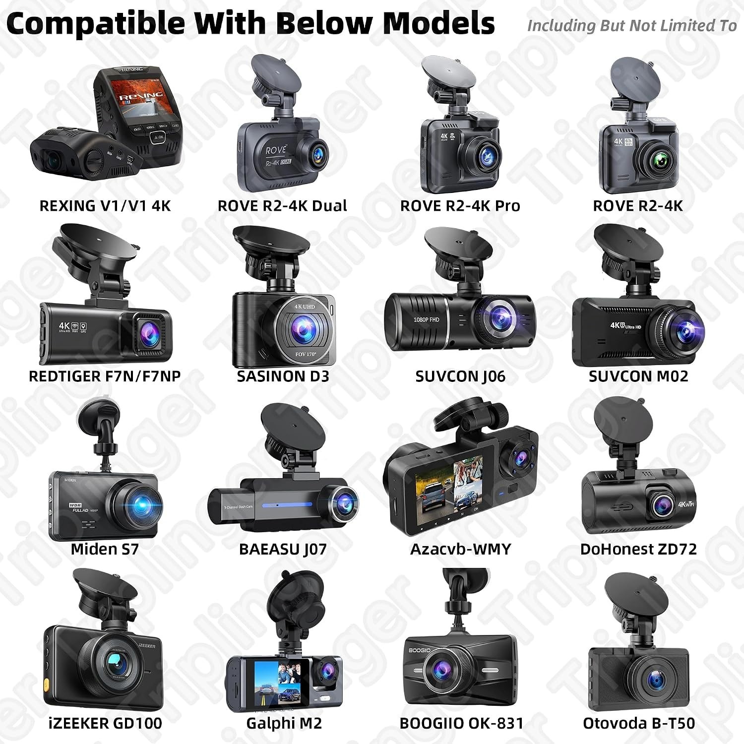 Water-Resistant Adhesive Dash Cam Mount – Ultimate Flexibility for Safe Driving