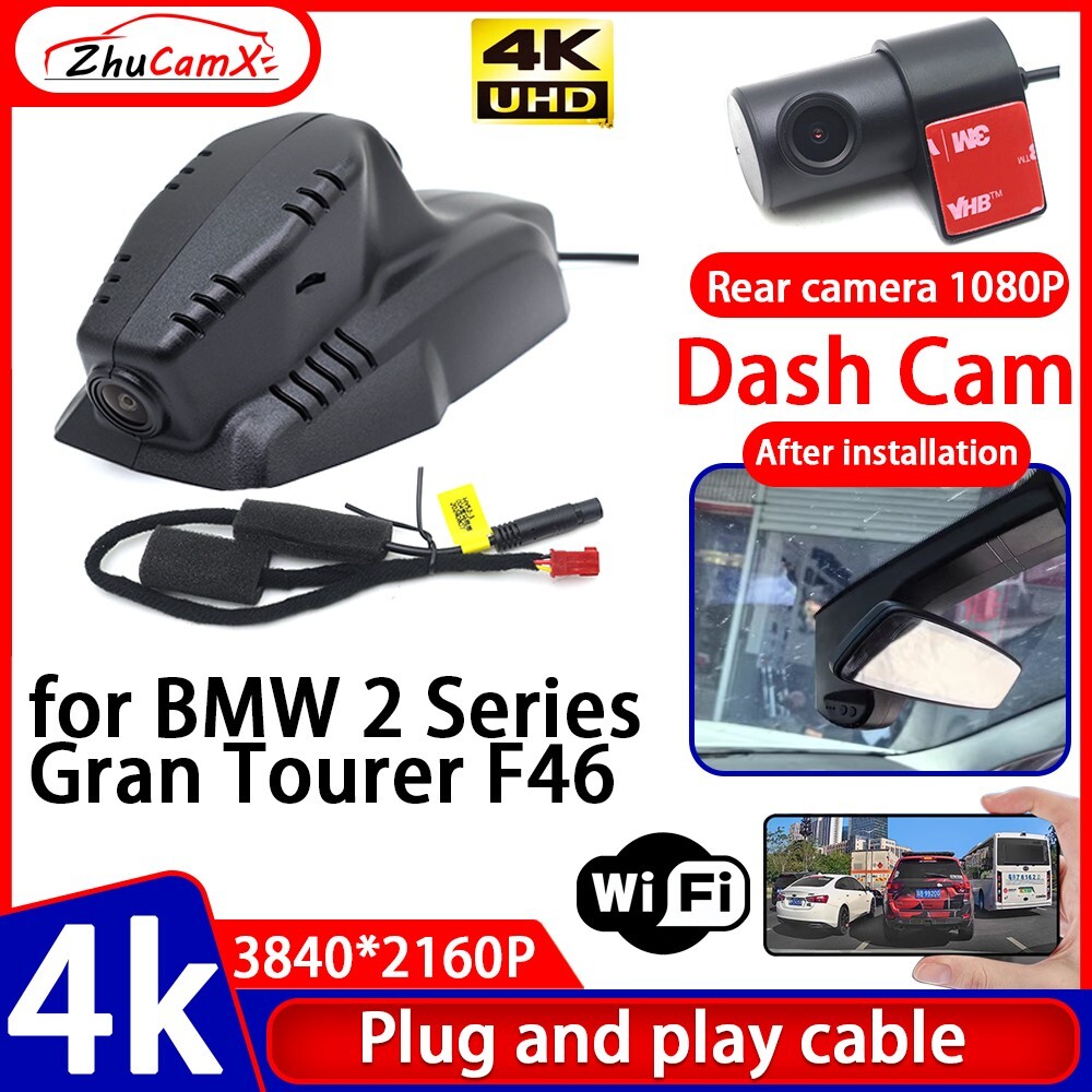 Plug and Play 4K Car DVR Wifi Dash Cam Camera for BMW 2 Series Gran Tourer F46