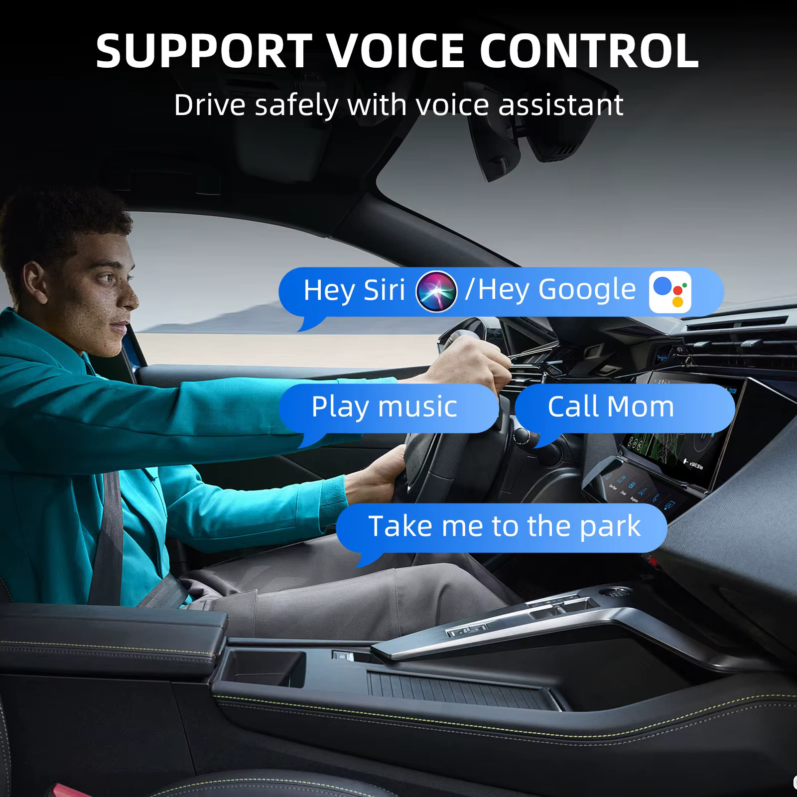 2 in 1 Carplay Android Auto Wired to Wireless Smart Mini Adapter, Compatible wit