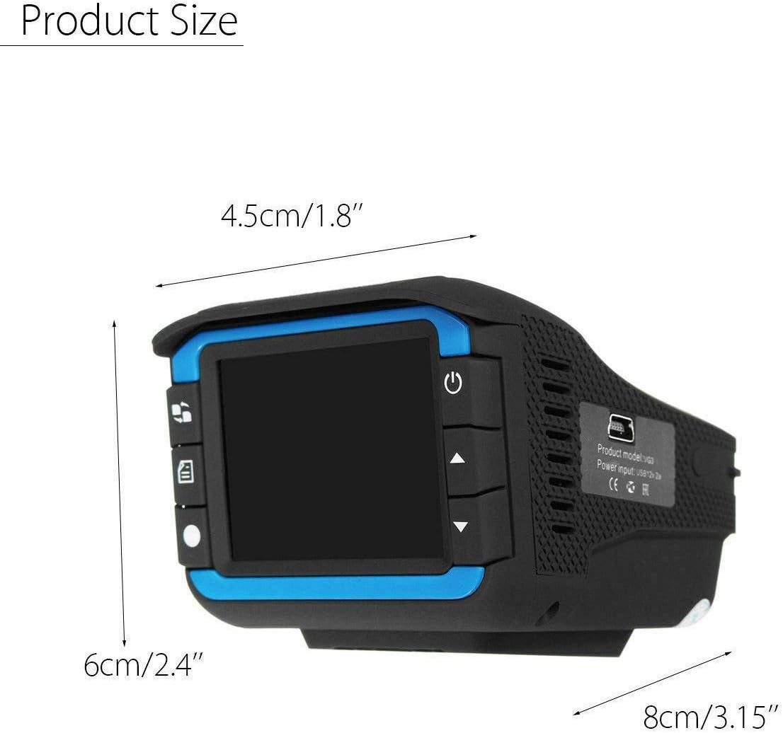 Multi-Language 1080P Car DVR Video Recorder & Radar Detector for Safe Driving