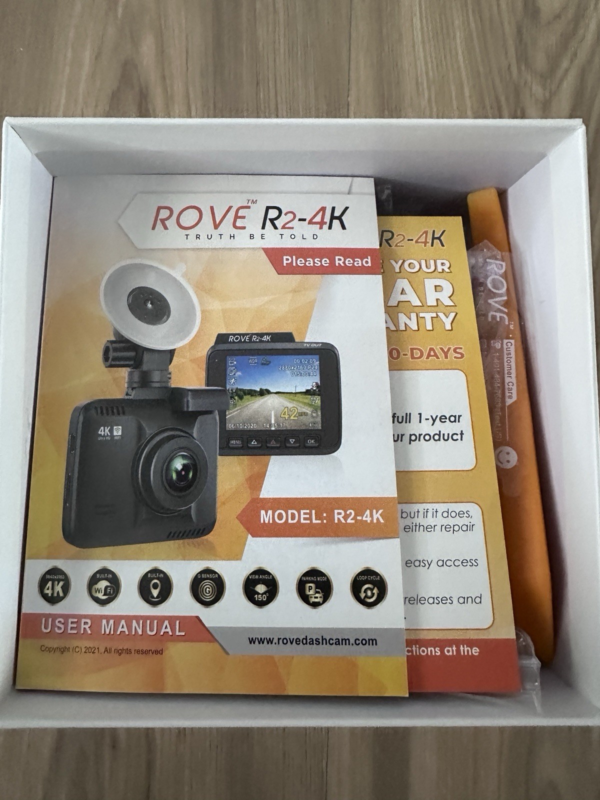 Rove R2-4K Car Dash Cam with Built-In WiFi GPS