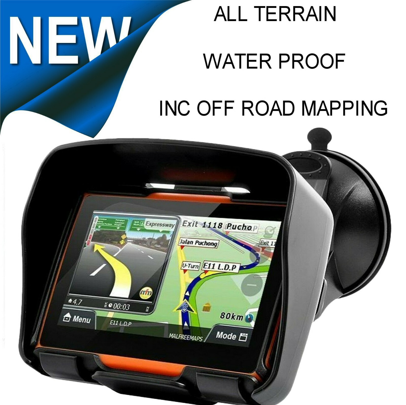 PEAKLIFE 4.3″MOTORCYCLE / CAR including OZI EXPLORER! GPS WATERPROOF LATEST MAPS