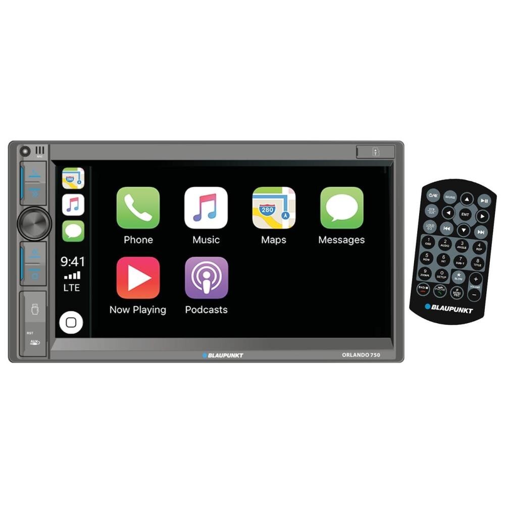BLAUPUNKT 6.95″ Touch 2-Din Receiver – CarPlay, Android Auto, Bluetooth, USB, SD