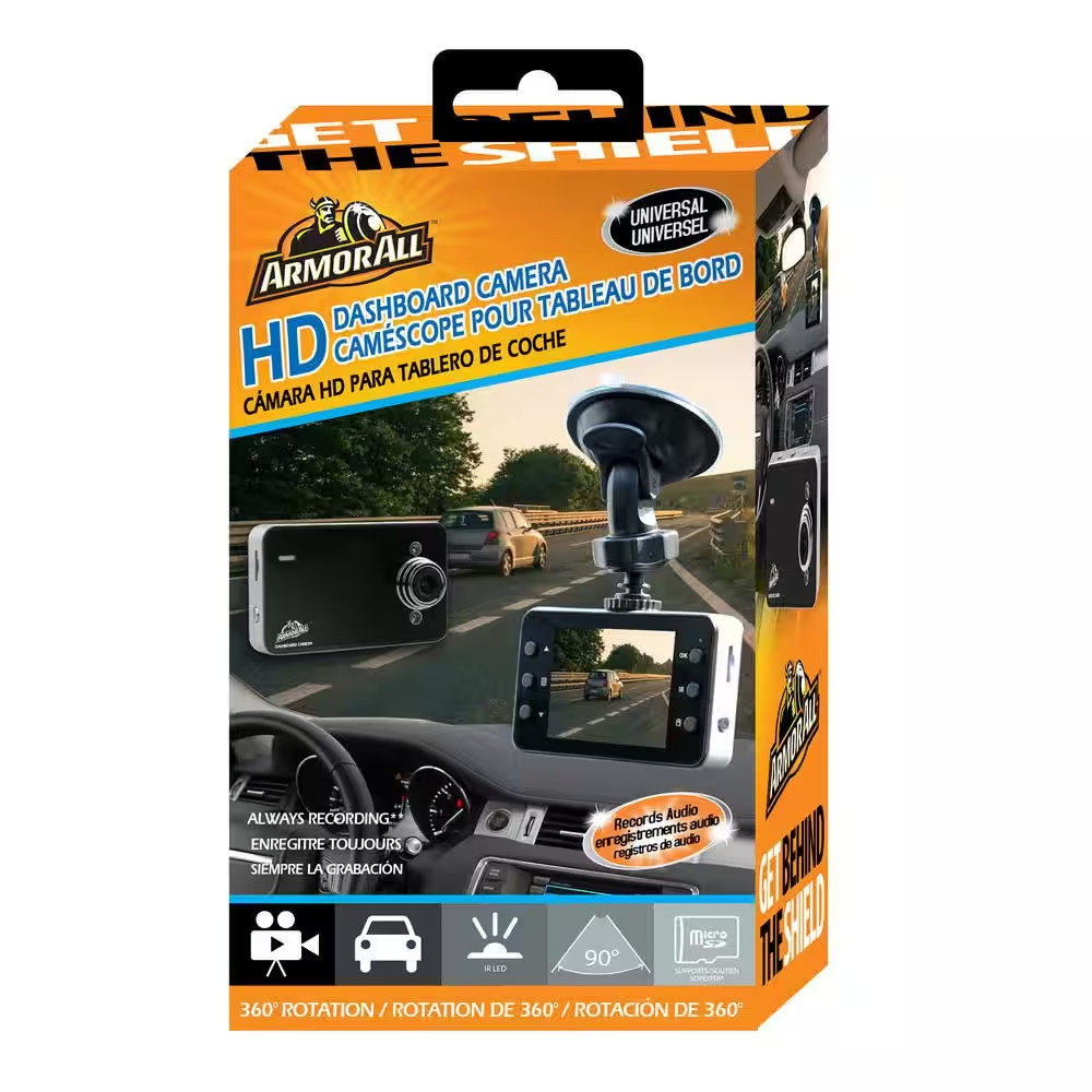 Armor All HD Dash Camera 1080P Night Vision Motion Detection LCD Car DVR New