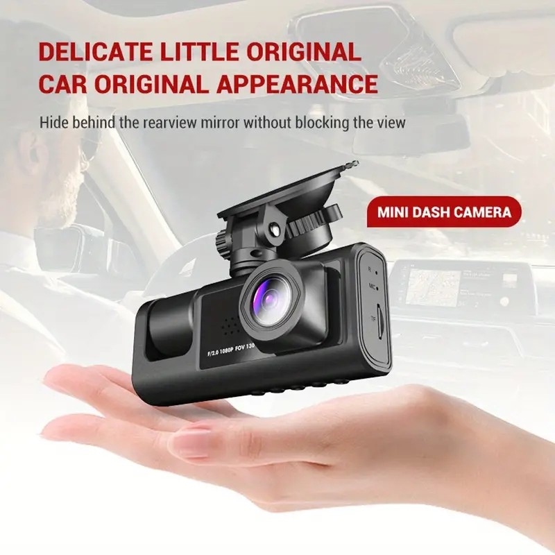 1080P WiFi Car Dash Cam Dual Camera Front & Cabin DVR Night Vision