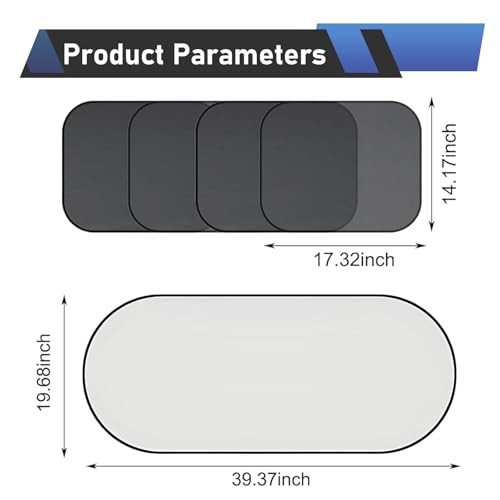 6PCS Car Window Shade, Window Sunshade for Side Window Front 55.12×27.56 inches