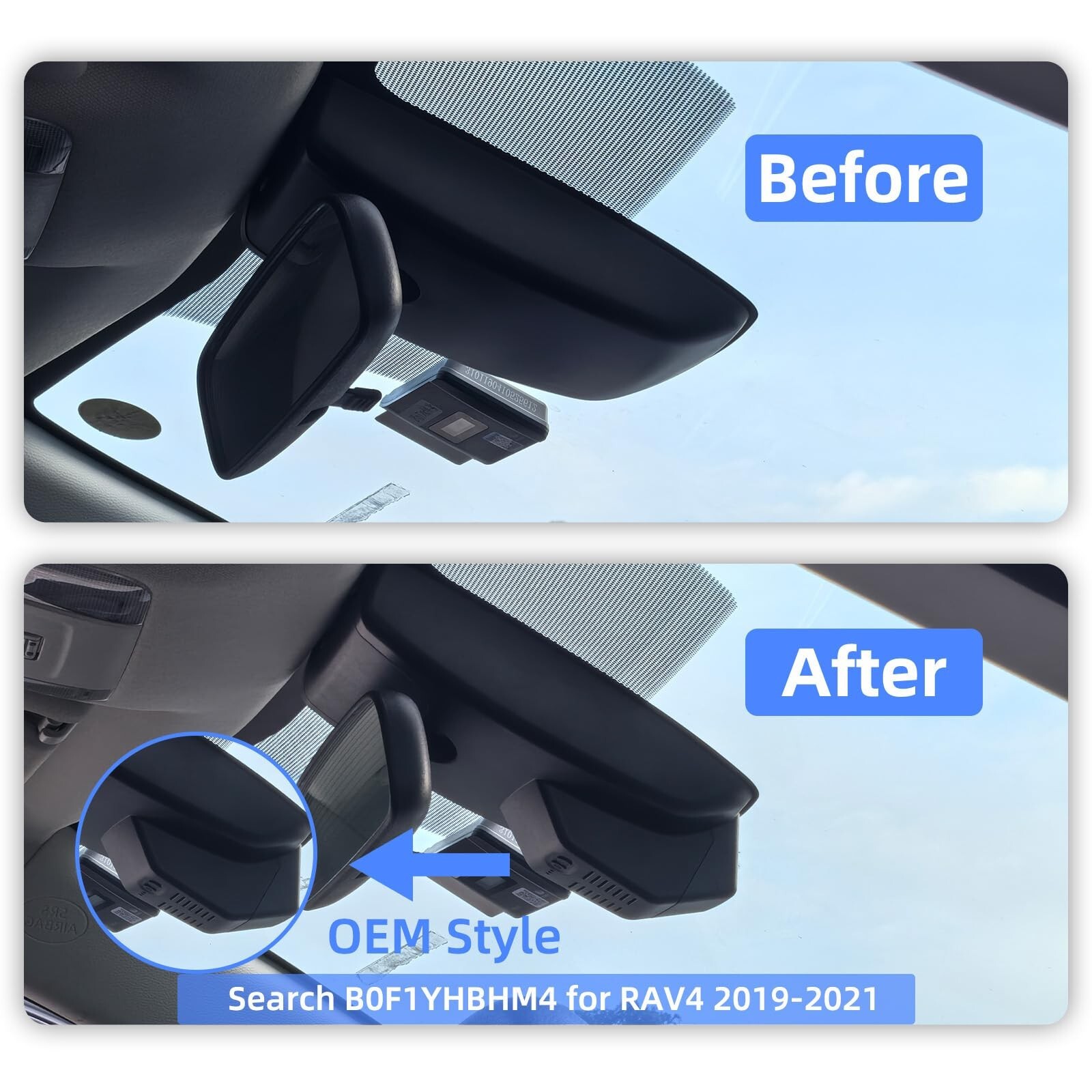 Front 4K Dash Cam for 2022 2023 2024 2025 Toyota RAV4 Hybrid LE Limited SE Ad…