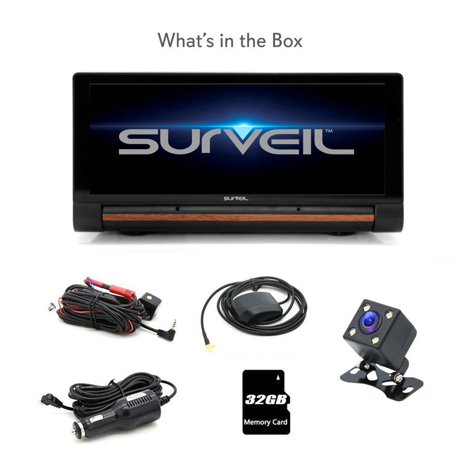 Pyle Surveil Wireless Android GPS Dash Cam and Backup Camera w/ 7″ Display(Used)