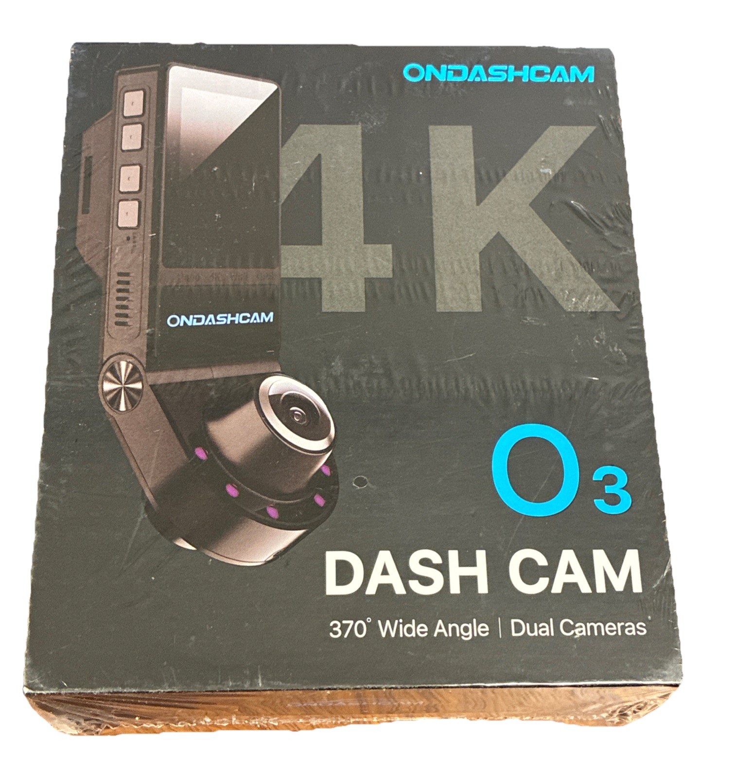 Ondashcam O3 Black 370 Degree Wide Angle 4K Dual Dash Camera Sealed New