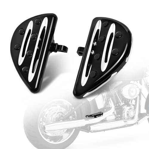 Motorcycle Footpegs Front & Rear Foot Pegs 1 Pair CNC Cut Foot Rests Black D