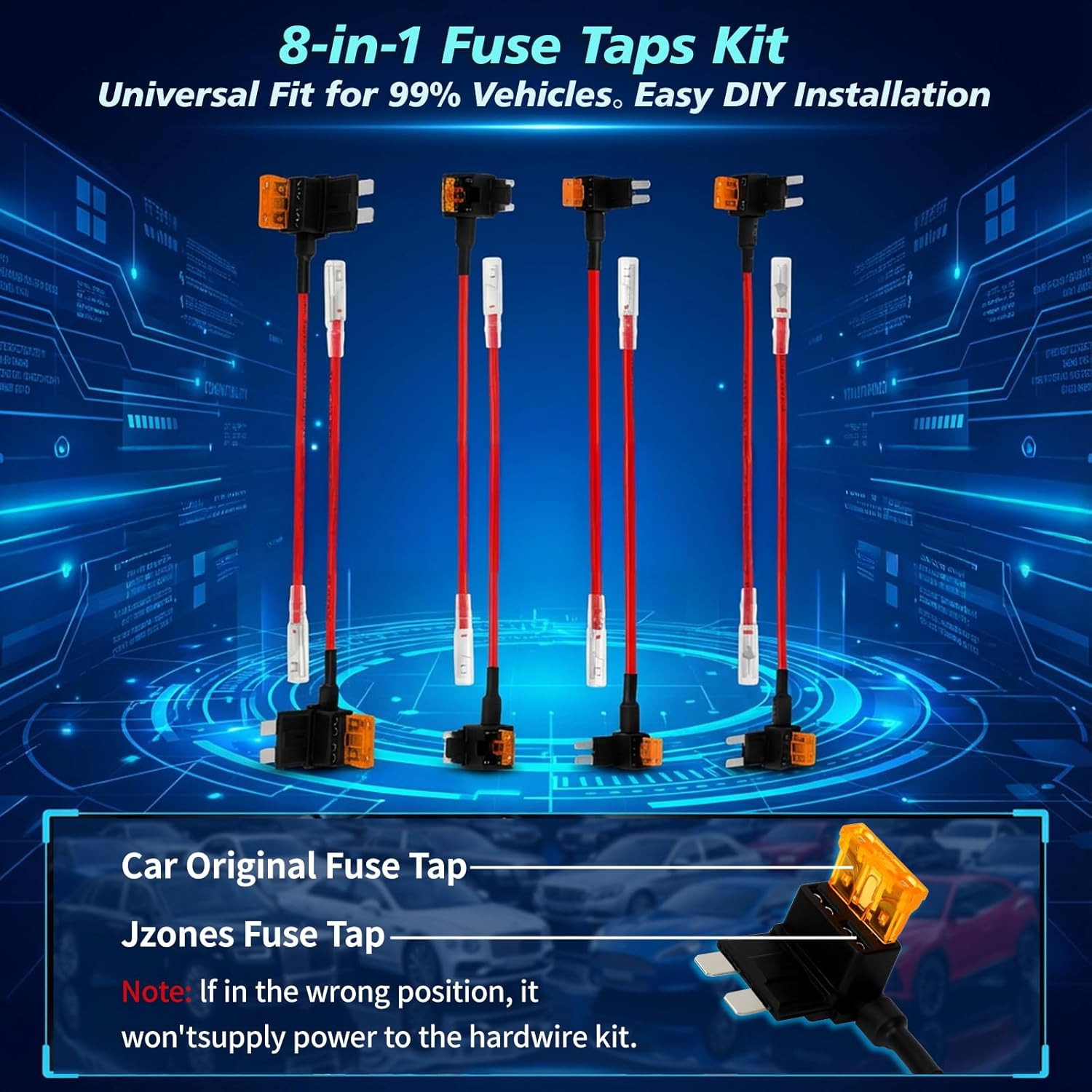 USB-C Hardwire Kit for Dash Cam with Acc Detection, 4-Level Adjustable Low Volta