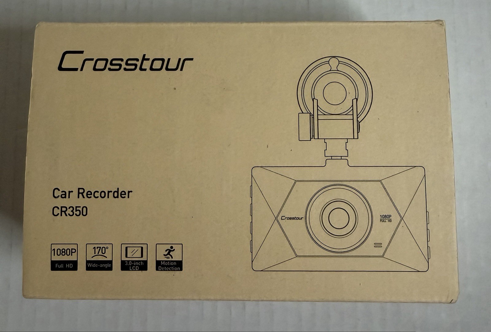 Crosstour CR350 Car Recorder 1080P Wide Angle LCD Motion Detection Dash Cam READ