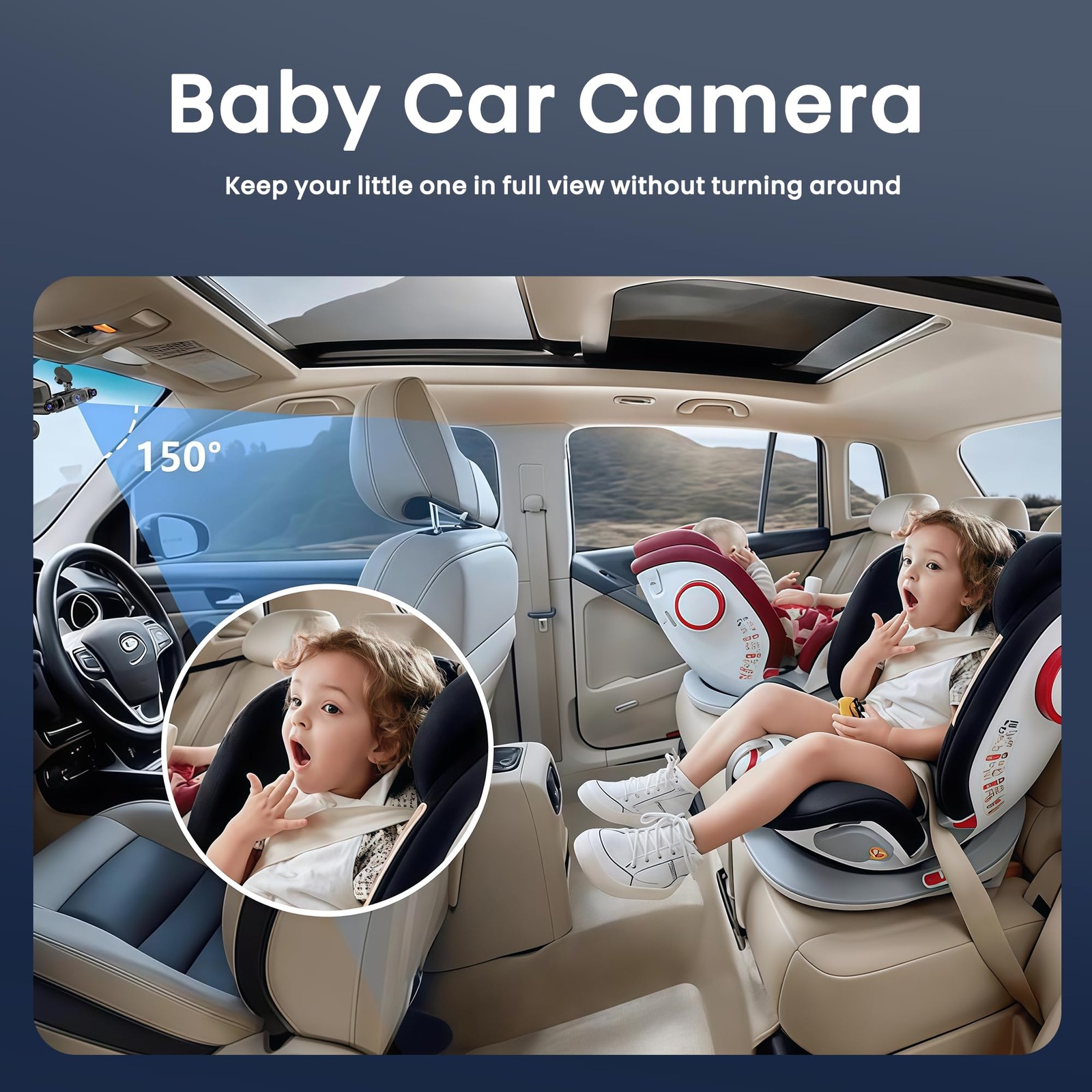 5 Channel 1080P*5 Dash Cam Front Rear Left Right Cabin with OBD2 Power Cable,…