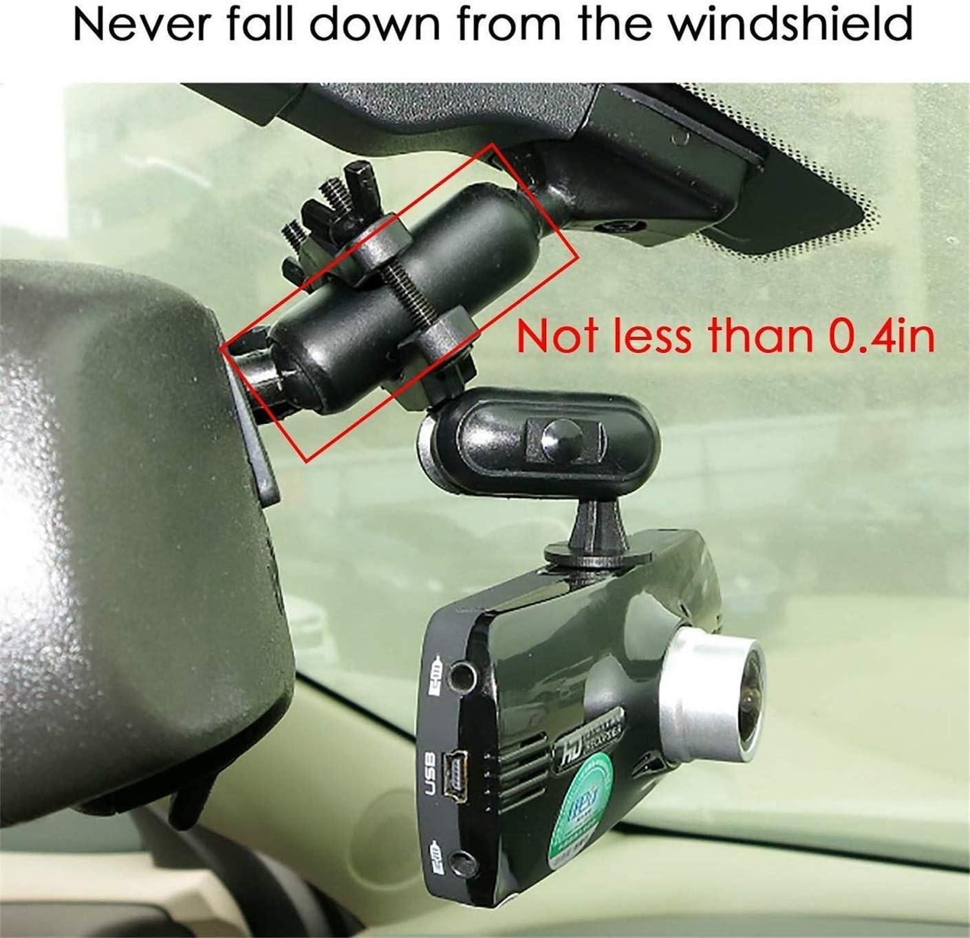 Universal Dash Cam Mount Rear View Mirror Holder with 16 Different Joints Compat