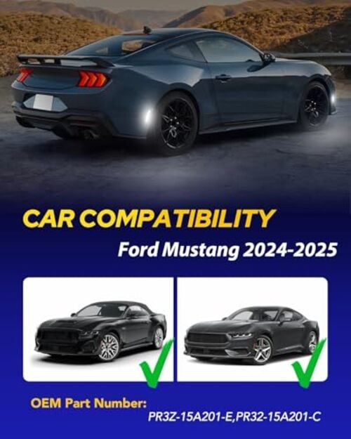 Upgraded LED Side Marker Lights White Compatible With Ford 2024-2025 & White