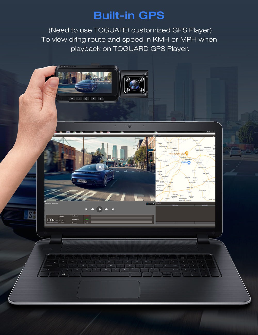 TOGUARD 4K 1080P Dash Cam WiFi GPS Car Camera DVR Recorder Parking Monitor 170°