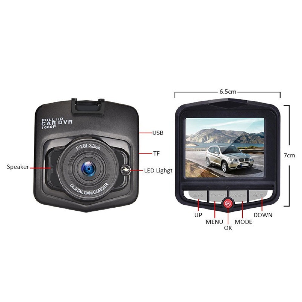 2.4” Full HD 1080P Dash Cam Car DVR Front or Rear Camera Night Vision G-sensor