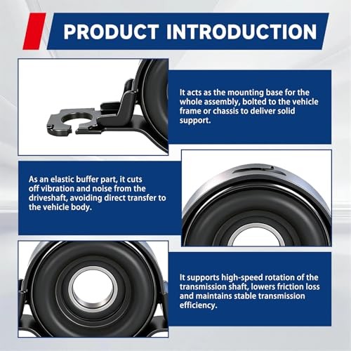 Front and Rear Driveshaft Center Support Bearing Replacement for Edge 2007