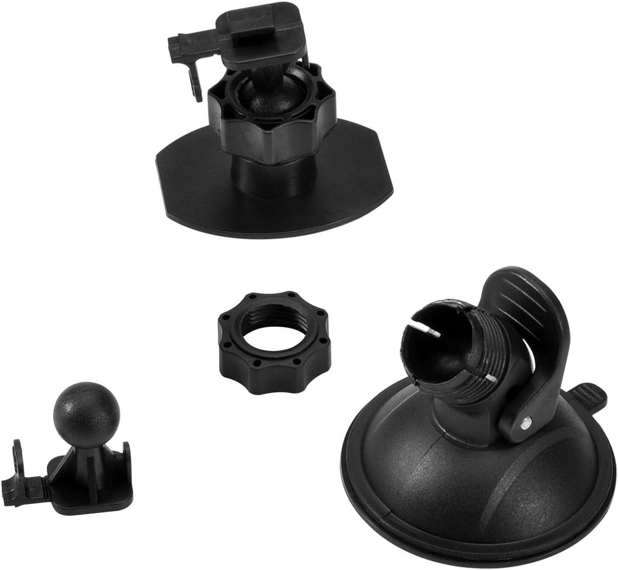 Adjustable Dash Camera Mounting Kit with Suction Cup & Glue; 360° Rotation