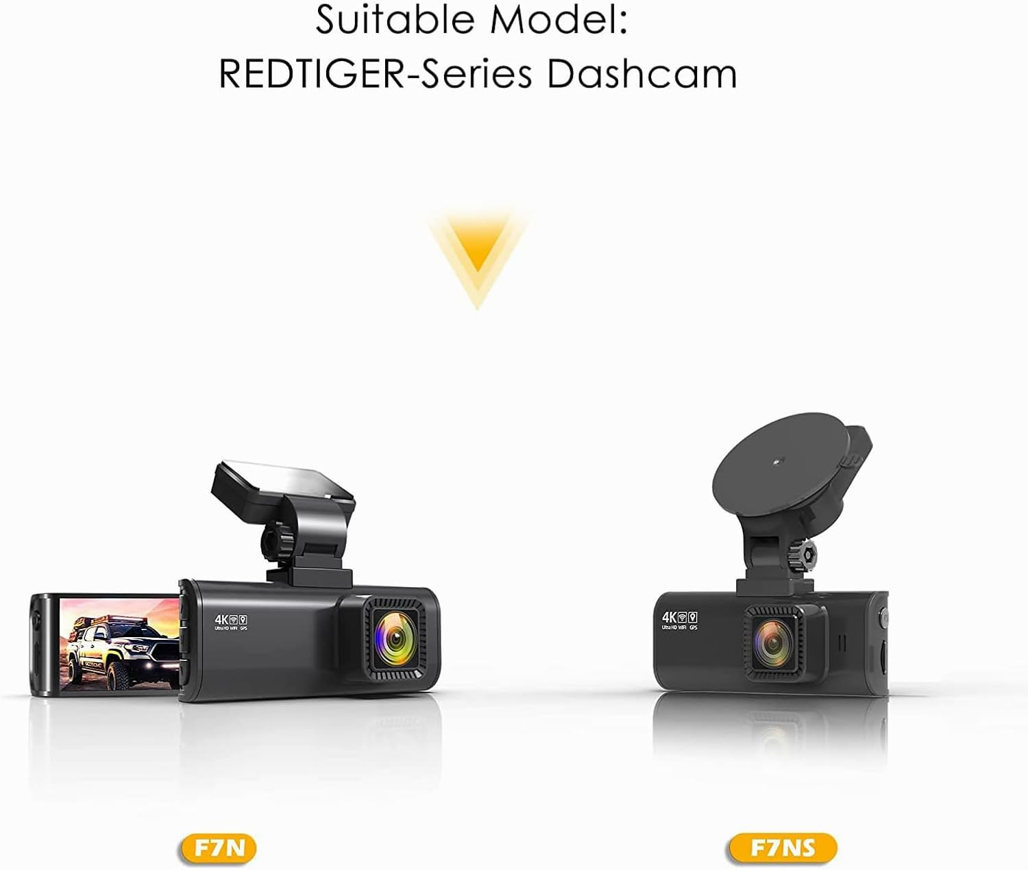 REDTIGER Suction Mount for F7N Series Dash Cam,Built-In GPS Module,Easy Install,