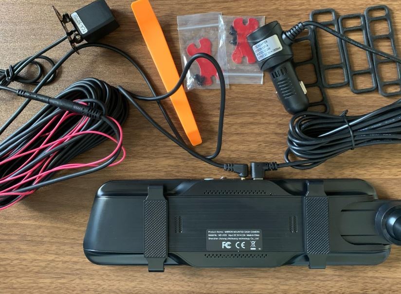Camara Salpicadero Espejo Retrovisor 4K Coche Frontal Trasera Control Voz 32GB