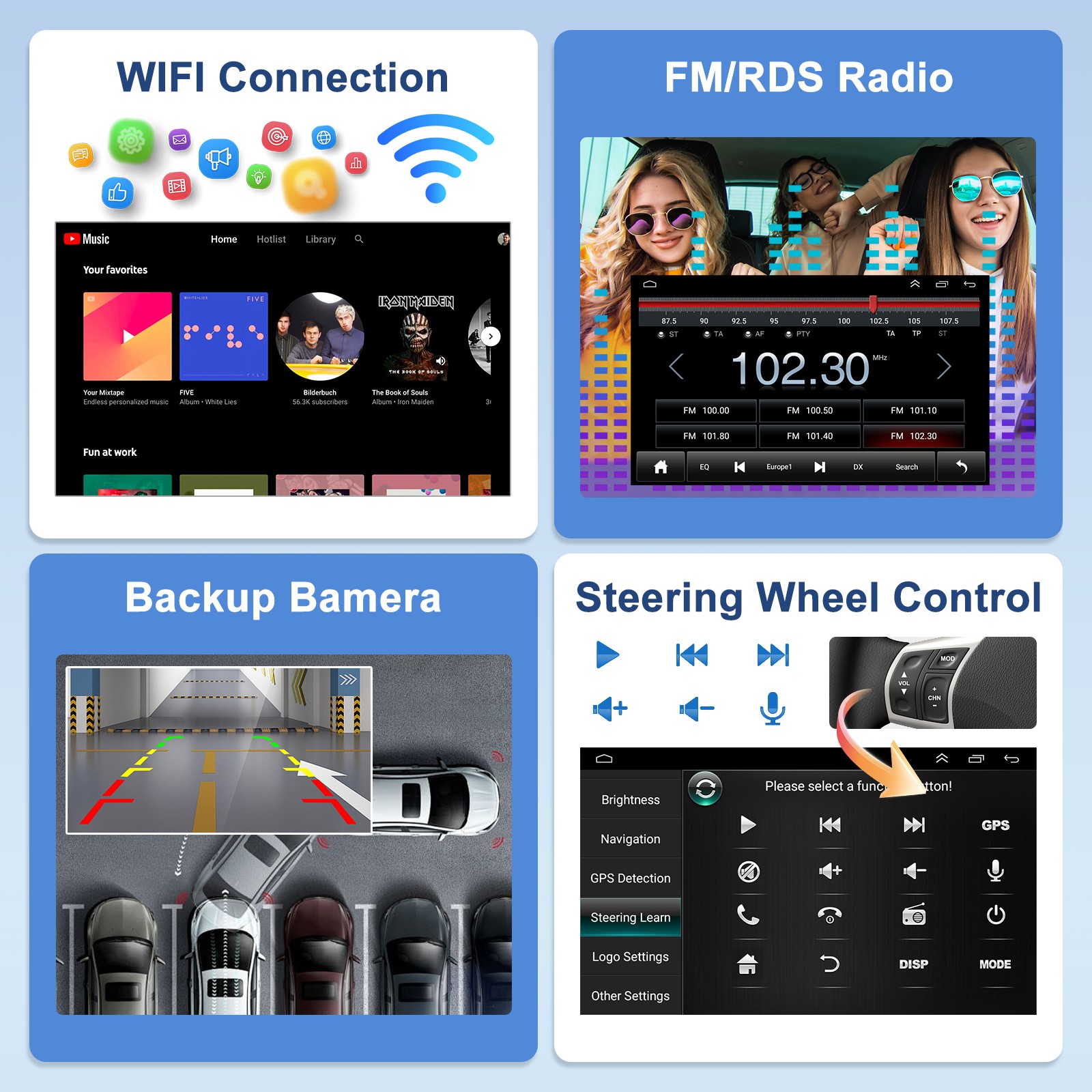 Android 15 Car Stereo 4+64GB CarPlay For Isuzu N Series 7-inch Universal Unit