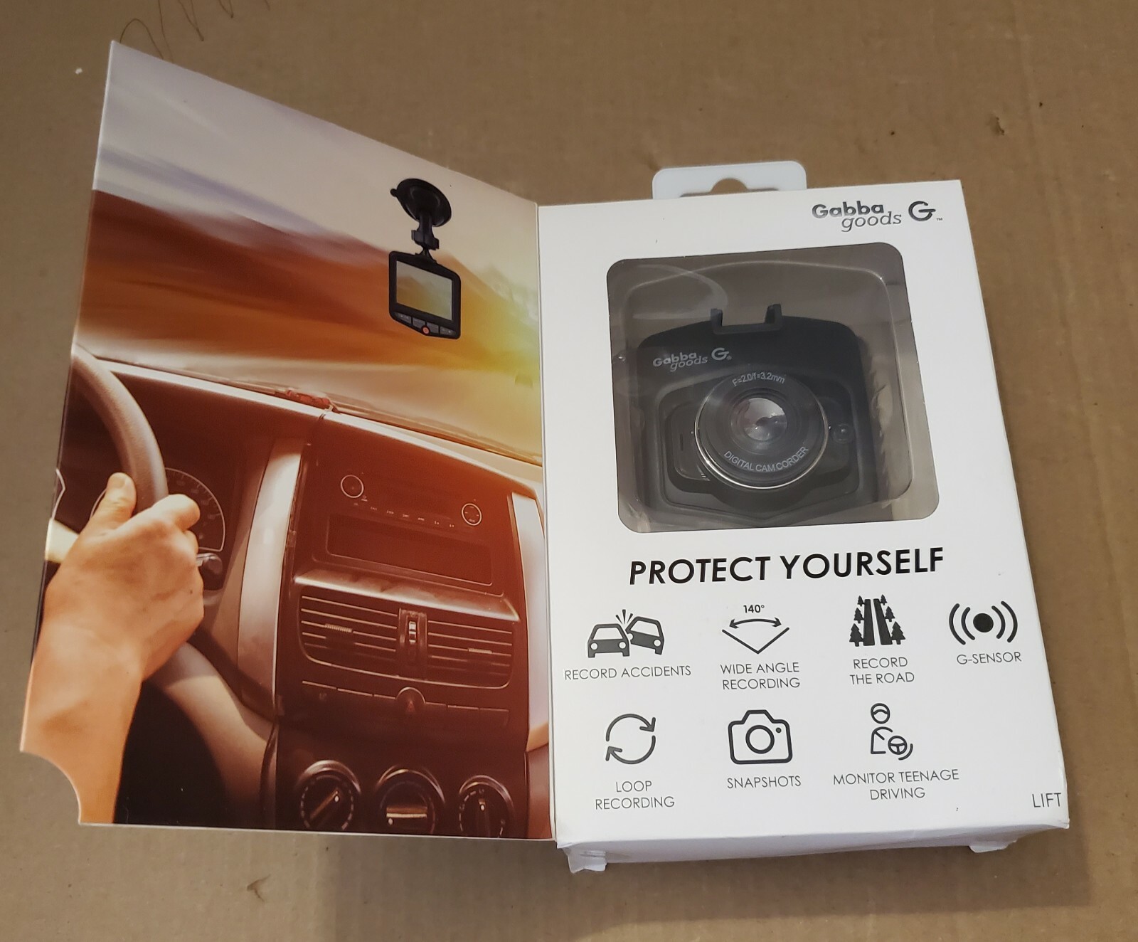 Gabba Goods Dash Cam Witness Vehicle Dashboard Camera