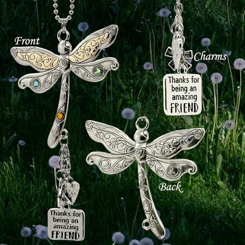 Friend Dragonfly Charm Car Charms for Women | Thanks for Being an Amazing