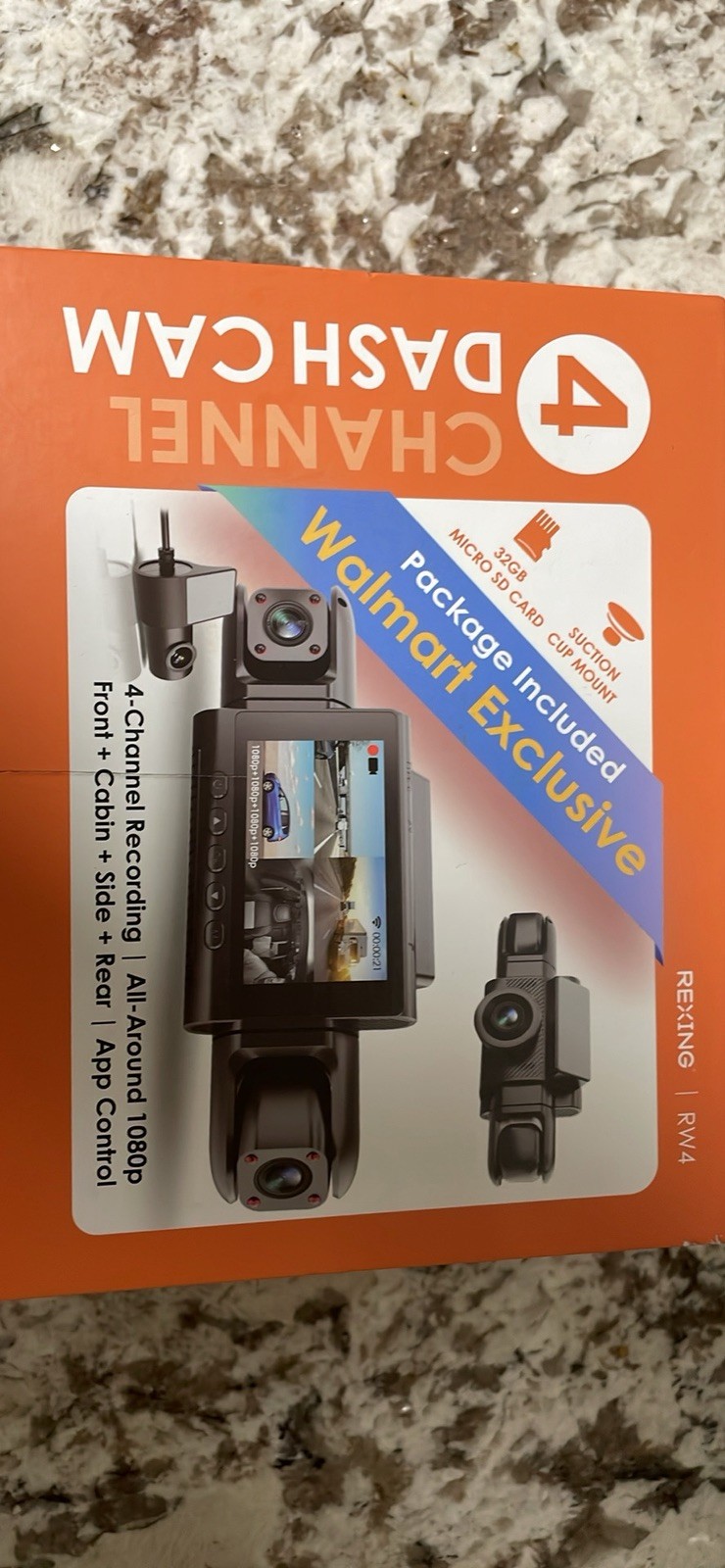 REXING RW4 4-CHANNEL DASHCAM ALL-AROUND 1080p-IR NIGHT VERSION-SEALED